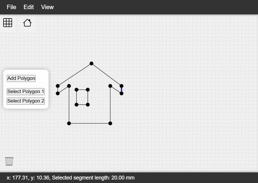 Polygon editor interface