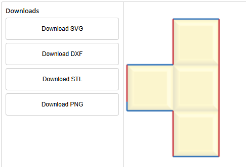 Downloads tab with export buttons